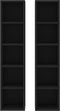 vidaXL - Cd-kasten - 2 - st - 21x16x93,5 - spaanplaat - zwart