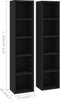 vidaXL - Cd-kasten - 2 - st - 21x16x93,5 - spaanplaat - zwart