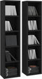 vidaXL - Cd-kasten - 2 - st - 21x16x93,5 - spaanplaat - zwart