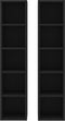 vidaXL - Cd-kasten - 2 - st - 21x16x93,5 - spaanplaat - zwart