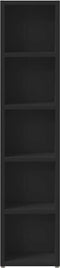 vidaXL - Cd-kasten - 2 - st - 21x16x93,5 - spaanplaat - zwart