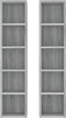 vidaXL - CD-kasten - 2st - 21x16x93,5cm - bewerkt - hout - grijs - sonoma - eikenkleur
