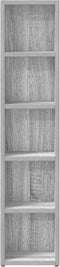 vidaXL - CD-kasten - 2st - 21x16x93,5cm - bewerkt - hout - grijs - sonoma - eikenkleur