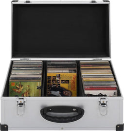 vidaXL - Cd-koffer - voor - 60 - cd's - aluminium - ABS - zilverkleurig