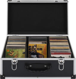 vidaXL - Cd-koffer - voor - 60 - cd's - aluminium - ABS - zwart