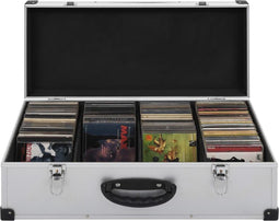 vidaXL - Cd-koffer - voor - 80 - cd's - aluminium - ABS - zilverkleurig