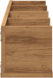 vidaXL - CD-wandschap - 100x18x18 - cm - bewerkt - hout - artisanaal - eikenkleurig