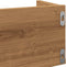 vidaXL - CD-wandschap - 100x18x18 - cm - bewerkt - hout - artisanaal - eikenkleurig