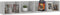 vidaXL - Cd-wandschap - 100x18x18 - cm - bewerkt - hout - betongrijs