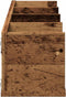 vidaXL - Cd-wandschap - 100x18x18 - cm - bewerkt - hout - oud - houtkleurig