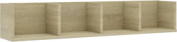 vidaXL - Cd-wandschap - 100x18x18 - cm - spaanplaat - sonoma - eikenkleurig