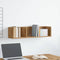 vidaXL - CD-wandschap - 75x18x18 - cm - bewerkt - hout - artisanaal - eikenkleurig