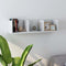 vidaXL - Cd-wandschap - 75x18x18 - cm - bewerkt - hout - hoogglans - wit