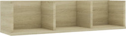 vidaXL - Cd-wandschap - 75x18x18 - cm - bewerkt - hout - sonoma - eikenkleurig
