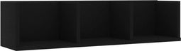 vidaXL - Cd-wandschap - 75x18x18 - cm - bewerkt - hout - zwart