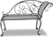 vidaXL - Chaise - longue - 128 - cm - staal - antiekbruin