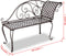 vidaXL - Chaise - longue - 128 - cm - staal - antiekbruin