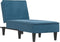 vidaXL - Chaise - longue - fluweel - blauw