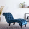 vidaXL - Chaise - longue - fluweel - blauw