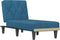 vidaXL - Chaise - longue - fluweel - blauw