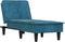 vidaXL - Chaise - longue - fluweel - blauw