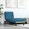 vidaXL - Chaise - longue - fluweel - blauw