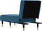 vidaXL - Chaise - longue - fluweel - blauw