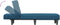 vidaXL - Chaise - longue - fluweel - blauw