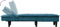 vidaXL - Chaise - longue - fluweel - blauw
