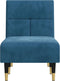 vidaXL - Chaise - longue - fluweel - blauw
