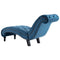 vidaXL - Chaise - longue - fluweel - blauw