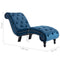 vidaXL - Chaise - longue - fluweel - blauw