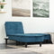 vidaXL - Chaise - longue - fluweel - blauw