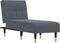 vidaXL - Chaise - longue - fluweel - donkergrijs
