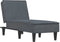 vidaXL - Chaise - longue - fluweel - donkergrijs