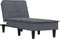 vidaXL - Chaise - longue - fluweel - donkergrijs