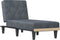 vidaXL - Chaise - longue - fluweel - donkergrijs