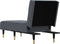 vidaXL - Chaise - longue - fluweel - donkergrijs