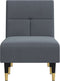 vidaXL - Chaise - longue - fluweel - donkergrijs