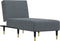 vidaXL - Chaise - longue - fluweel - donkergrijs