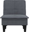 vidaXL - Chaise - longue - fluweel - donkergrijs