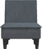 vidaXL - Chaise - longue - fluweel - donkergrijs
