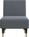 vidaXL - Chaise - longue - fluweel - donkergrijs