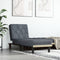 vidaXL - Chaise - longue - fluweel - donkergrijs