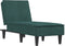 vidaXL - Chaise - longue - fluweel - donkergroen