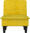 vidaXL - Chaise - longue - fluweel - geel