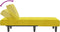 vidaXL - Chaise - longue - fluweel - geel