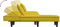vidaXL - Chaise - longue - fluweel - geel