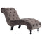 vidaXL - Chaise - longue - fluweel - grijs