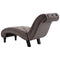 vidaXL - Chaise - longue - fluweel - grijs